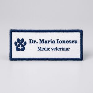 Ecuson Medic Veterinar Personalizat Brodat