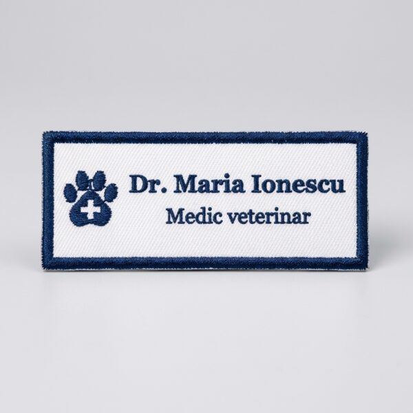 Ecuson Medic Veterinar Personalizat Brodat