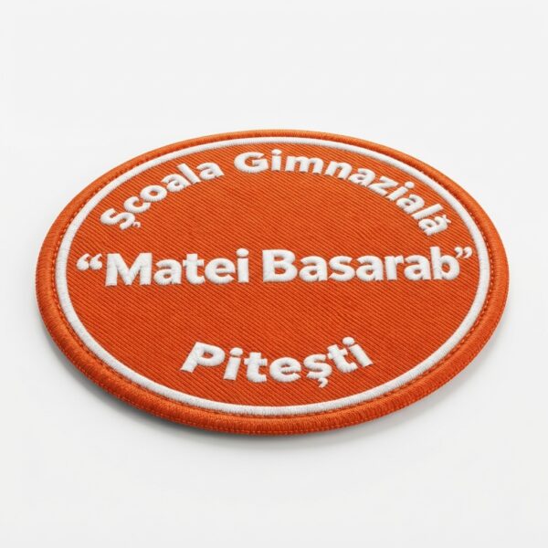 Școala Gimnazială Matei Basarab Pitești sigla brodată